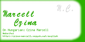 marcell czina business card